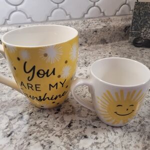 Sunshine Mug Set - Yellow and White